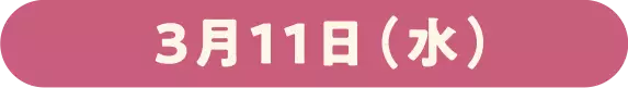 3月11日(水)