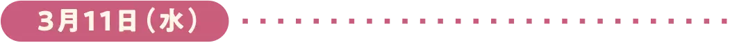 3月11日(水)